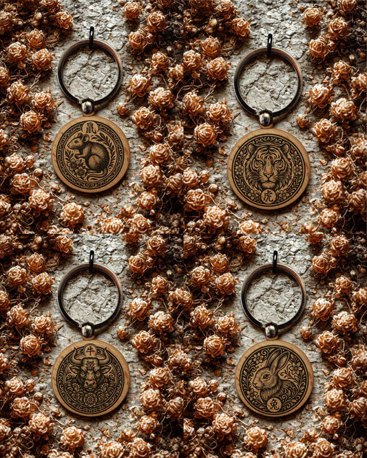 Chinese zodiac keychains