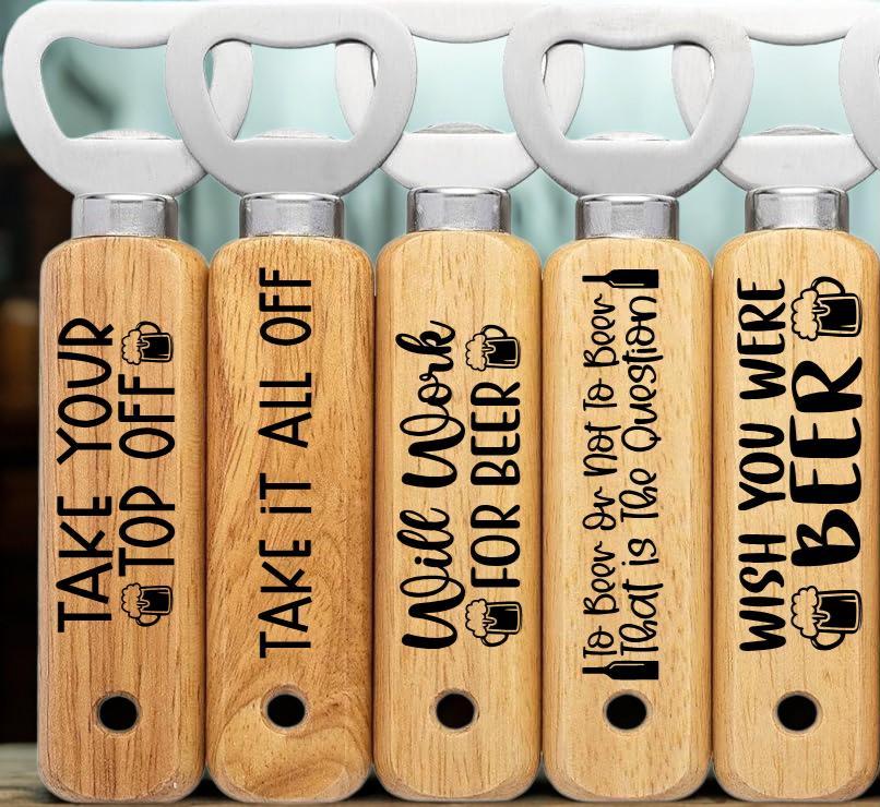 Personalized Wooden Bottle Opener | Funny Beer Lover Gift