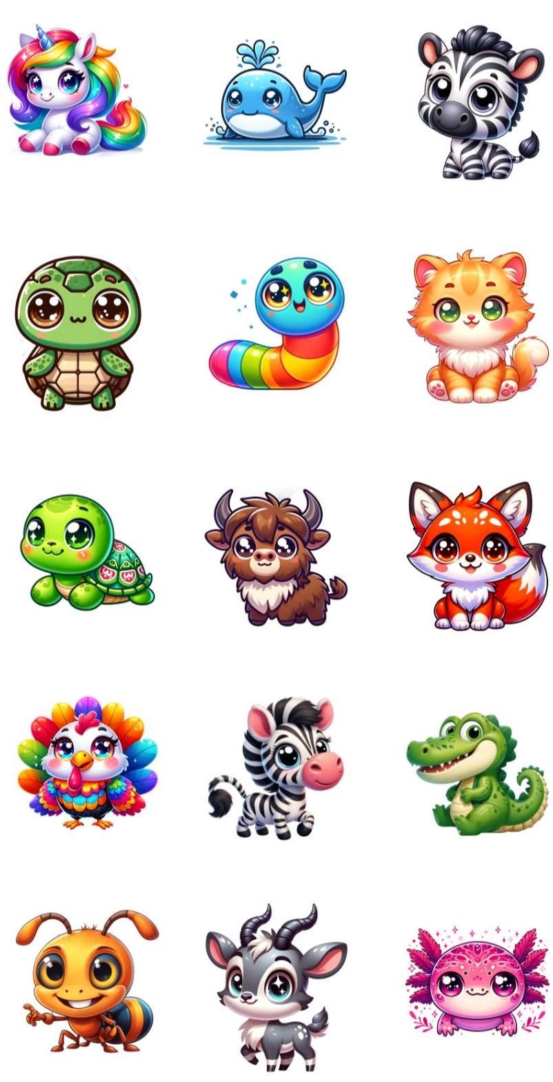 Animal Sticker Pack – Waterproof Sublimation Vinyl, 15/Sheet