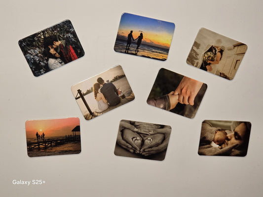 Personalized Photo Fridge Magnets – Custom Memory Magnets – Create Your Own Memories – Sublimated Photo Magnets – Gift for Family & Couples