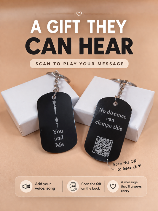 Personalized QR Code Necklace or Keychain