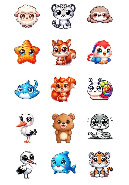 Animal Sticker Pack – Waterproof Sublimation Vinyl, 15/Sheet