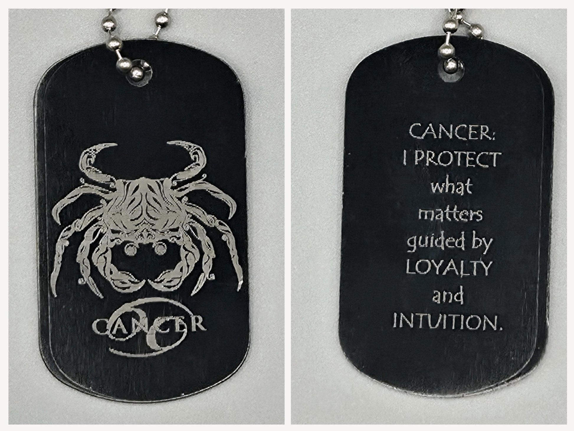 Zodiac Army Tag Necklace – Personalized Astrology Dog Tag