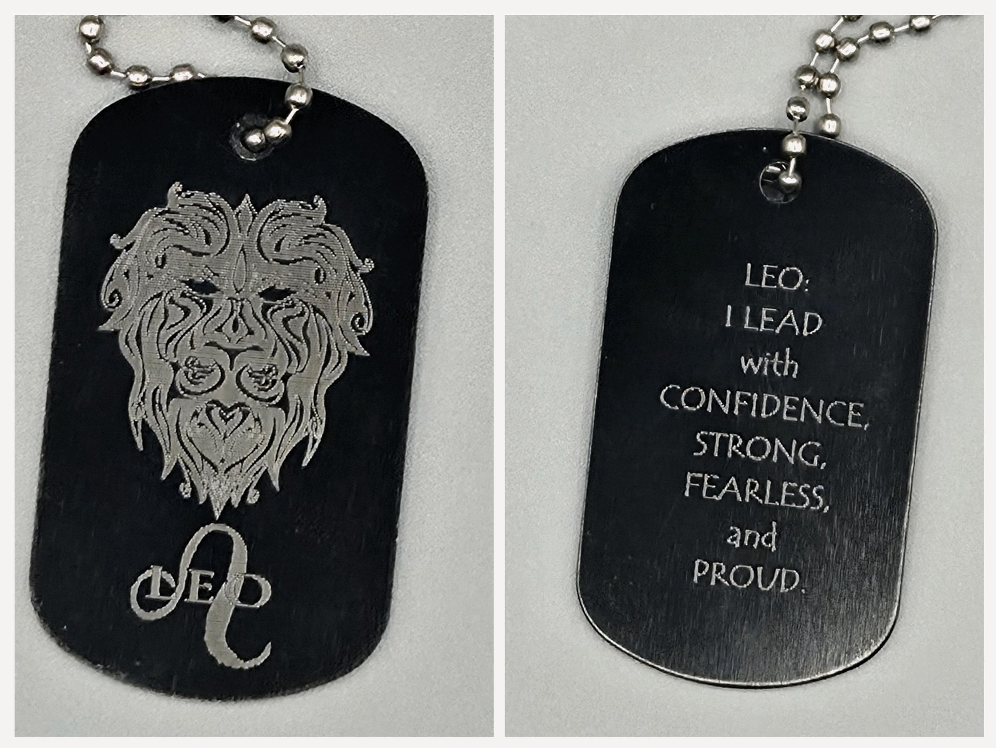 Zodiac Army Tag Necklace – Personalized Astrology Dog Tag