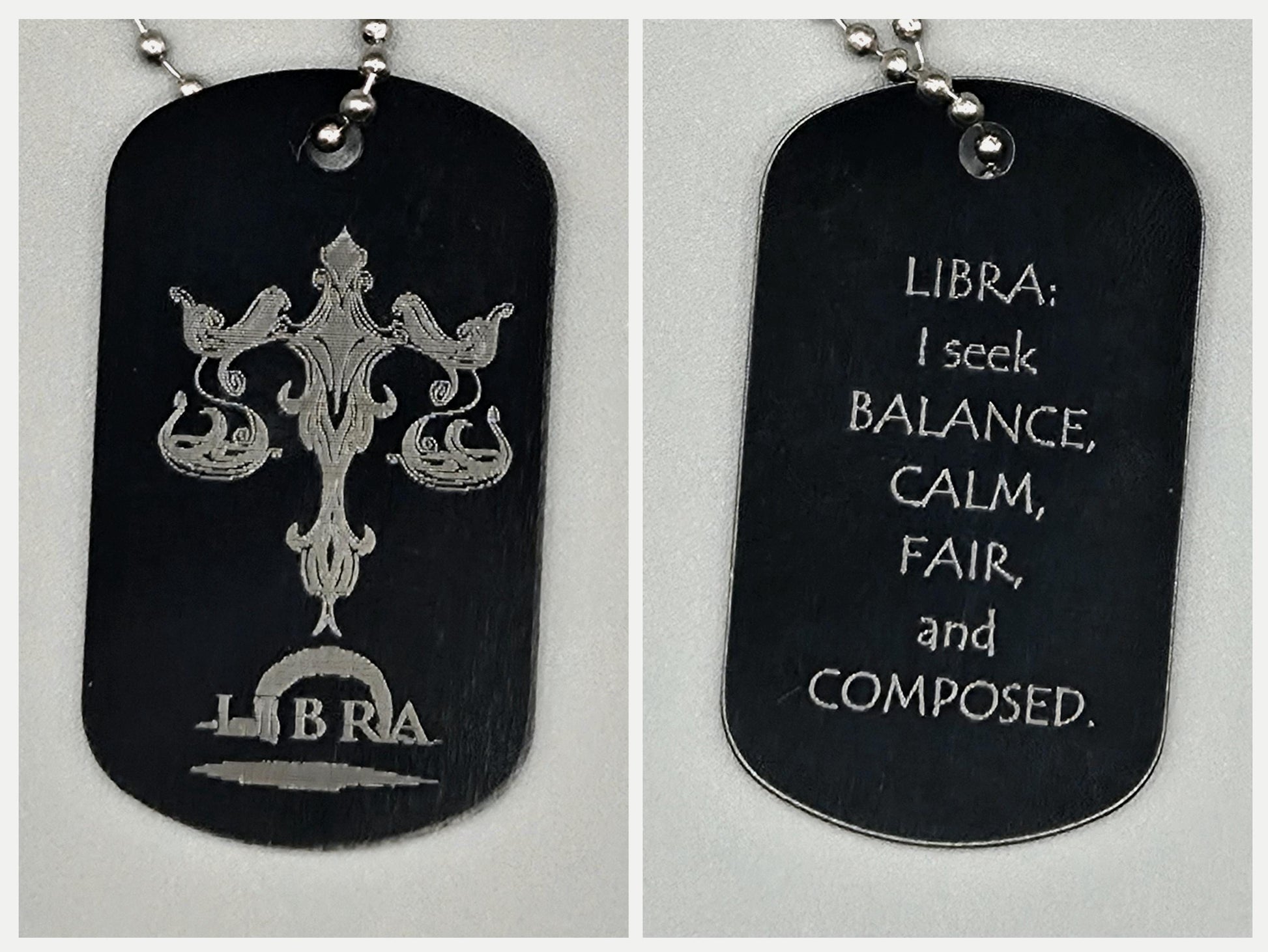 Zodiac Army Tag Necklace – Personalized Astrology Dog Tag