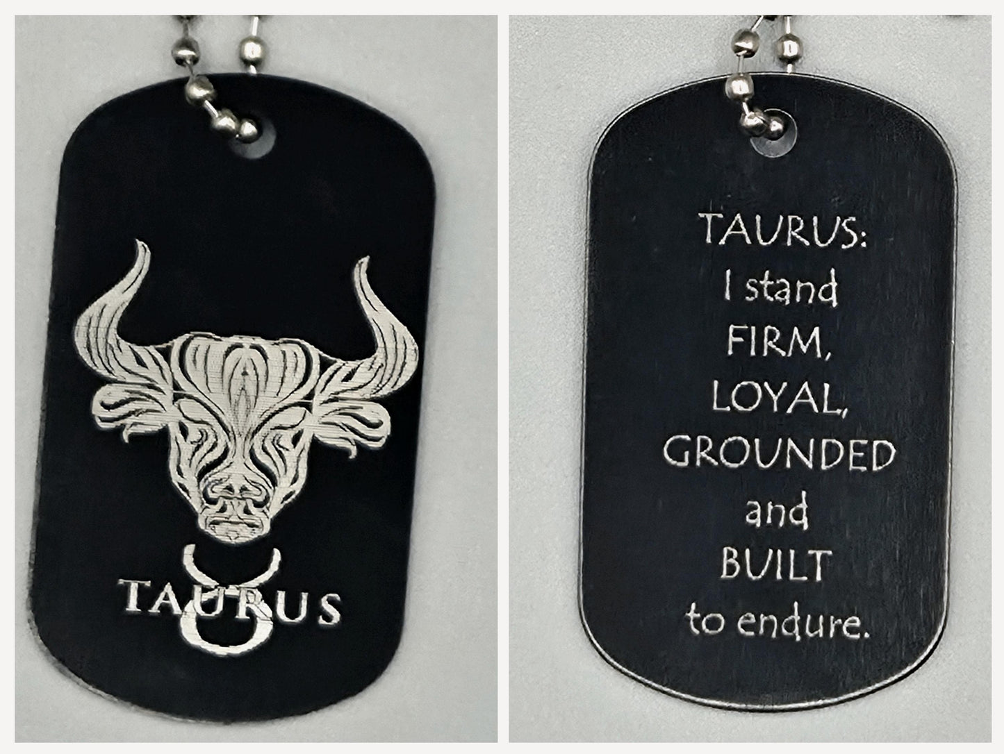 Zodiac Army Tag Necklace – Personalized Astrology Dog Tag