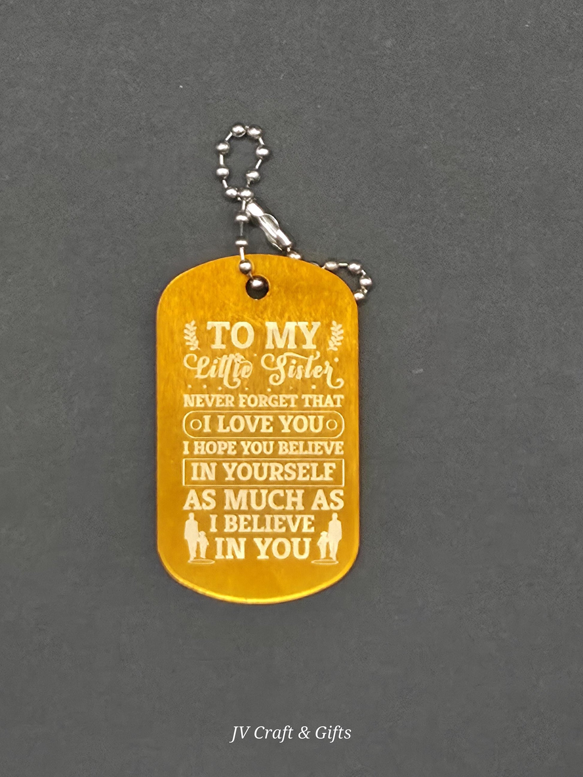 Family Message Army Dog Tag – Mother Son Daughter Gift – Engraved Family Necklace – Forever Keepsake