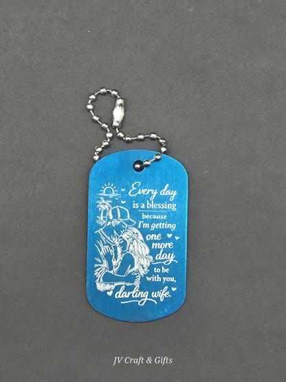 Family Message Army Dog Tag – Mother Son Daughter Gift – Engraved Family Necklace – Forever Keepsake