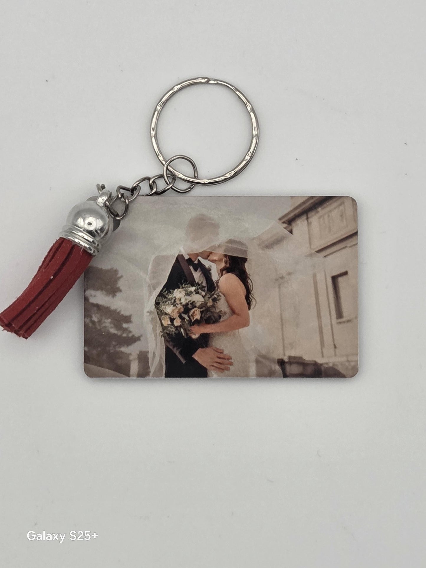 Personalised Photo Keychain – Custom Double Sided Keyring – Picture Keychain – Memory Gift for Couples & Family