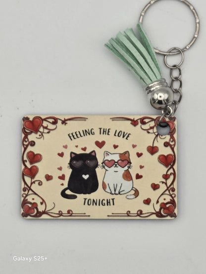 Valentine Keychain Gift – Couple Love Keyring – Kindness Quote Keychain