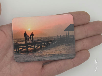 Personalized Photo Fridge Magnets – Custom Memory Magnets – Create Your Own Memories – Sublimated Photo Magnets – Gift for Family & Couples