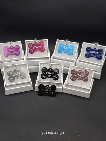 Personalized Summer Dog Tag – Engraved Beach and Travel Designs