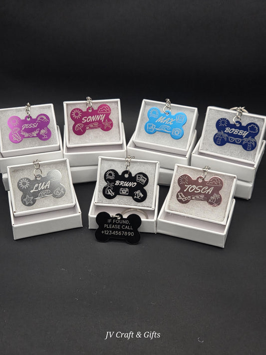 Personalized Summer Dog Tag – Engraved Beach and Travel Designs