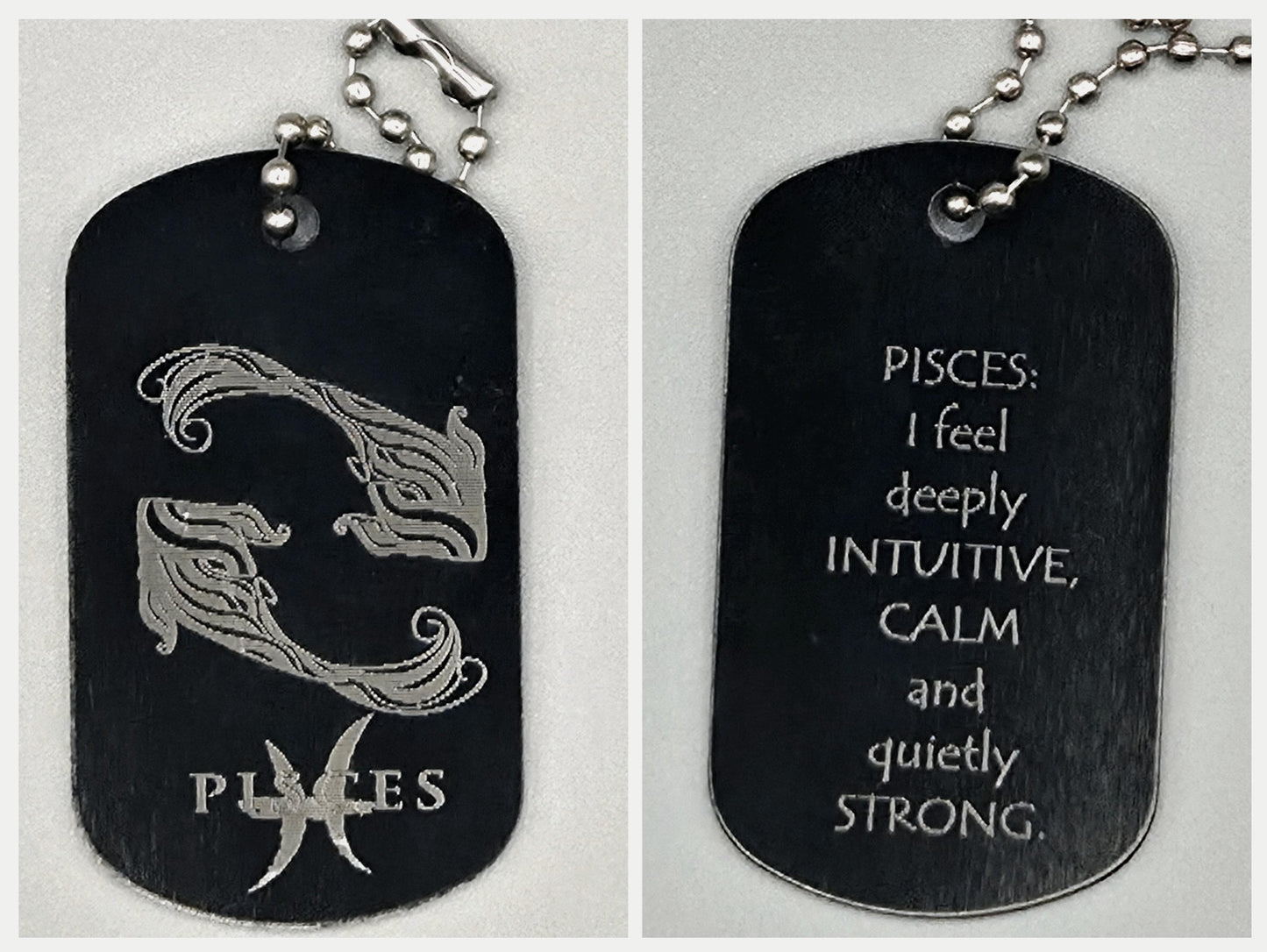 Zodiac Army Tag Necklace – Personalized Astrology Dog Tag