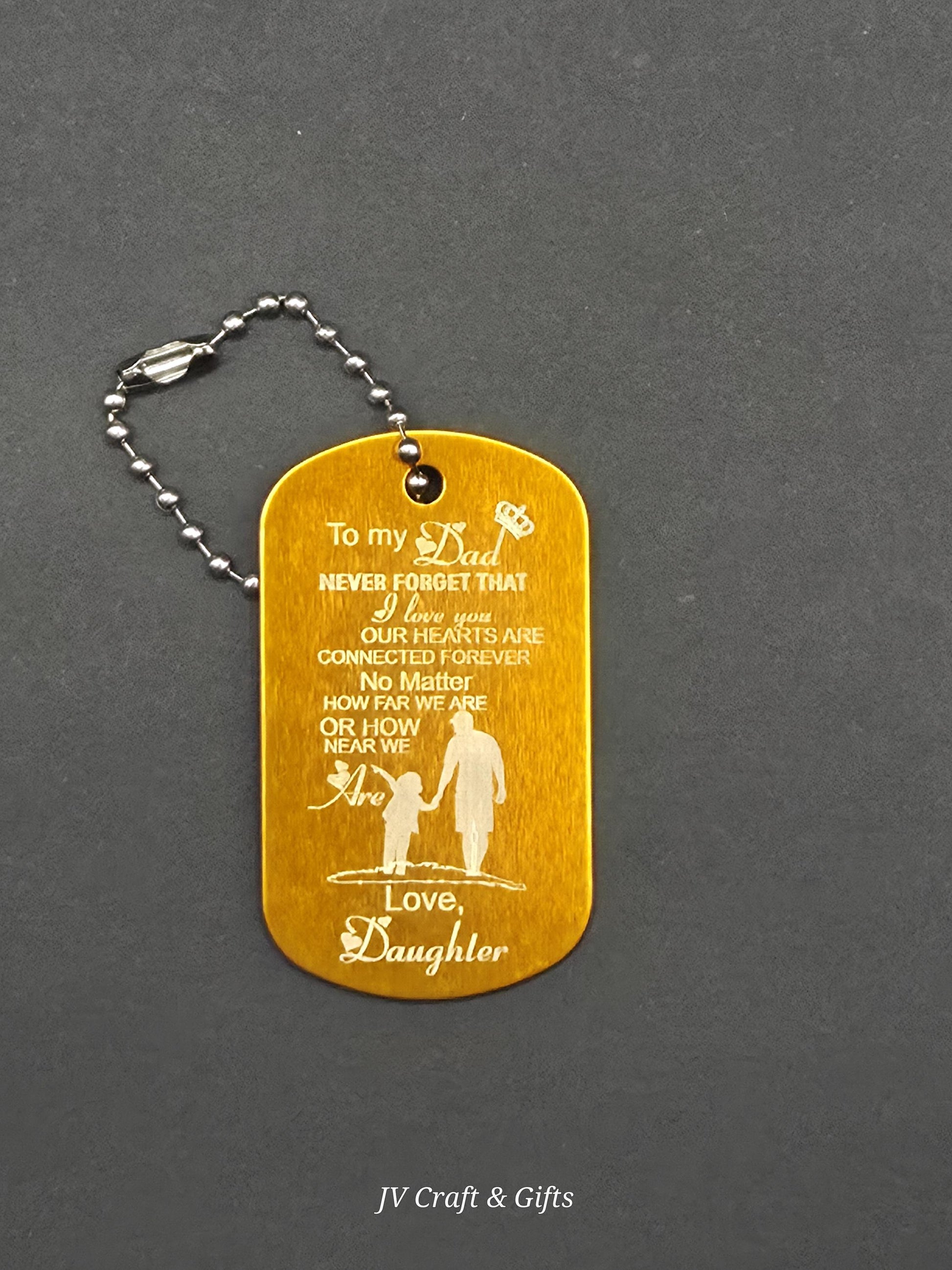Family Message Army Dog Tag – Mother Son Daughter Gift – Engraved Family Necklace – Forever Keepsake