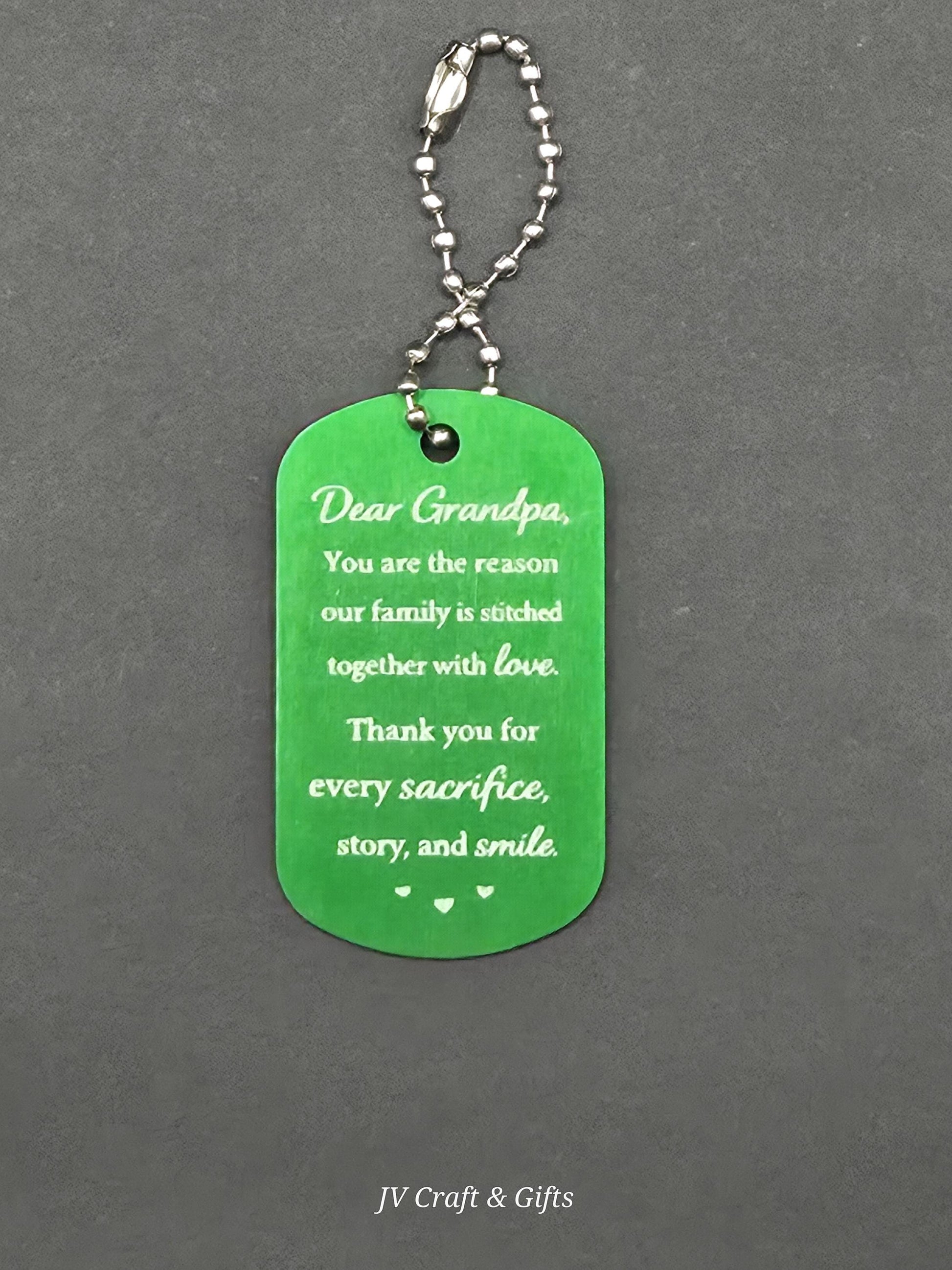 Family Message Army Dog Tag – Mother Son Daughter Gift – Engraved Family Necklace – Forever Keepsake