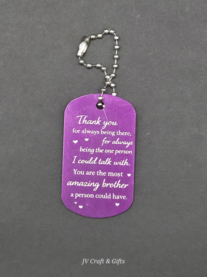 Family Message Army Dog Tag – Mother Son Daughter Gift – Engraved Family Necklace – Forever Keepsake