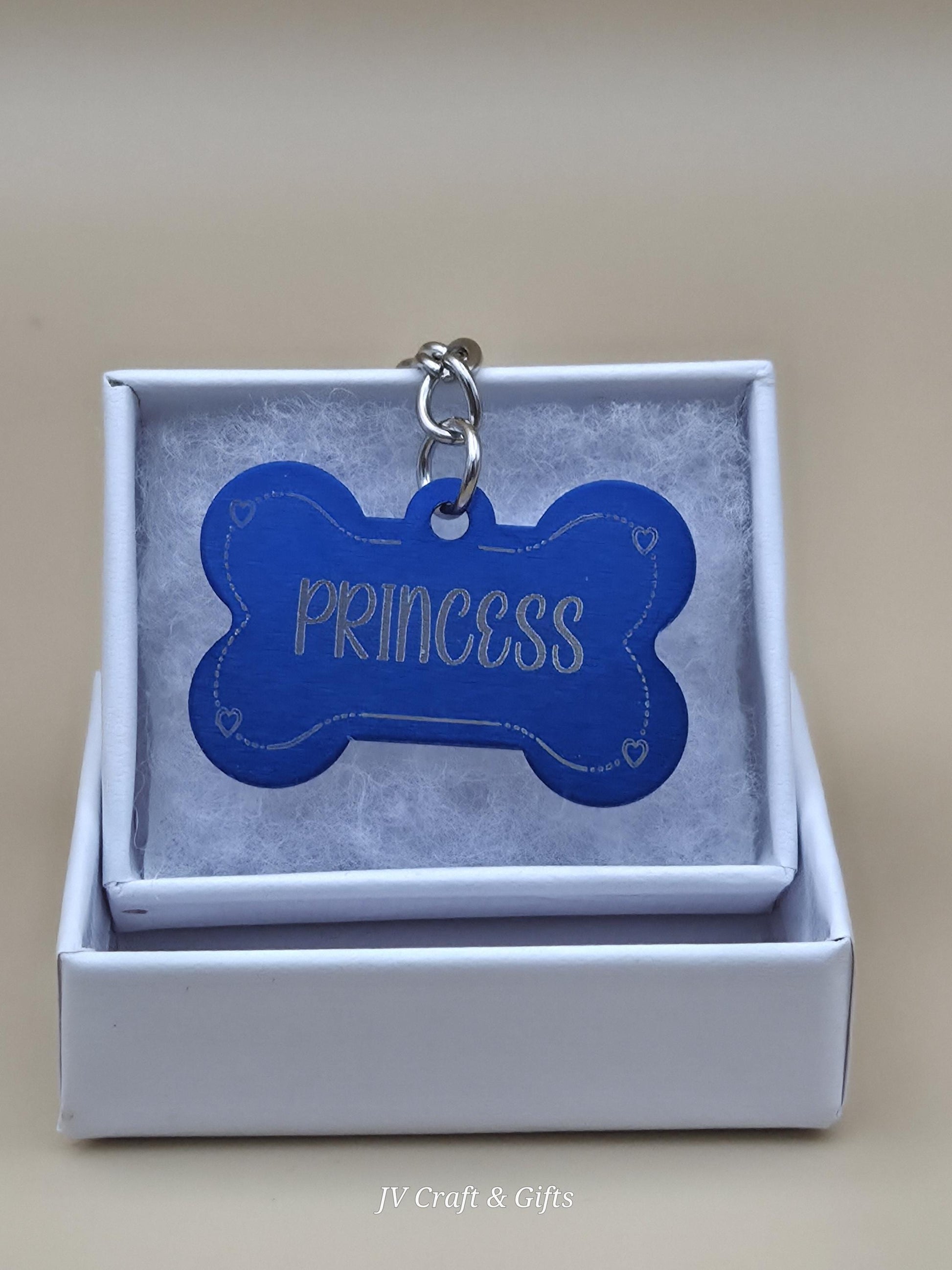 Personalized Dog Tag Bone Shape | Custom Pet ID Tag | Engraved Name & Phone Number