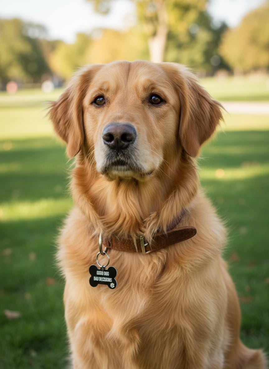 Funny Dog ID Tag Engraved | Custom Pet Tag With Phone Number