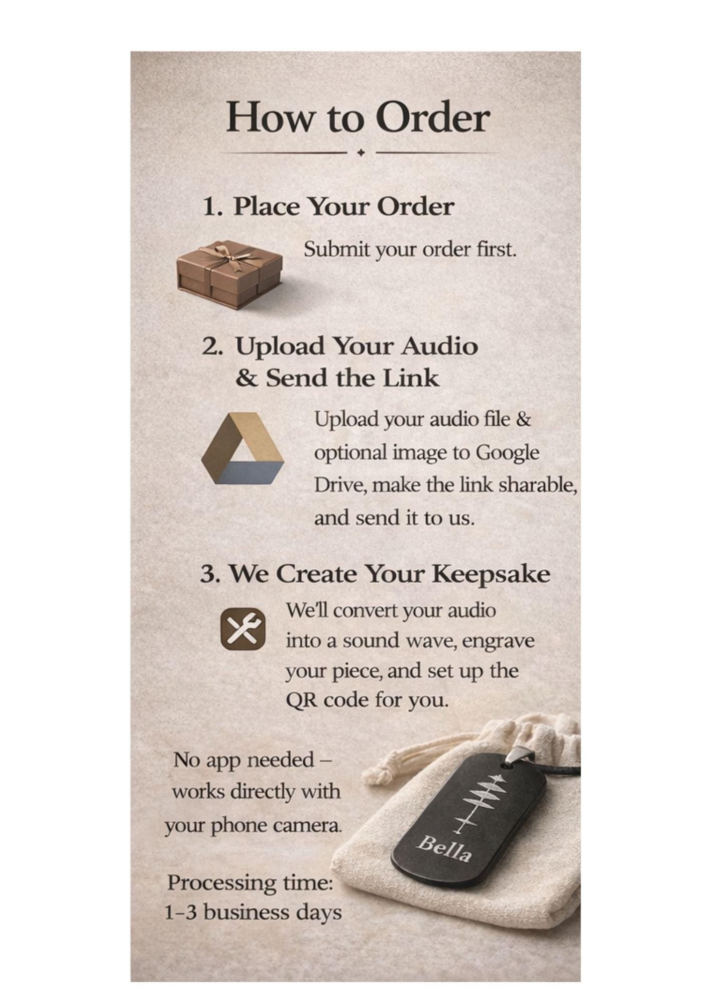 Personalized QR Code Necklace or Keychain
