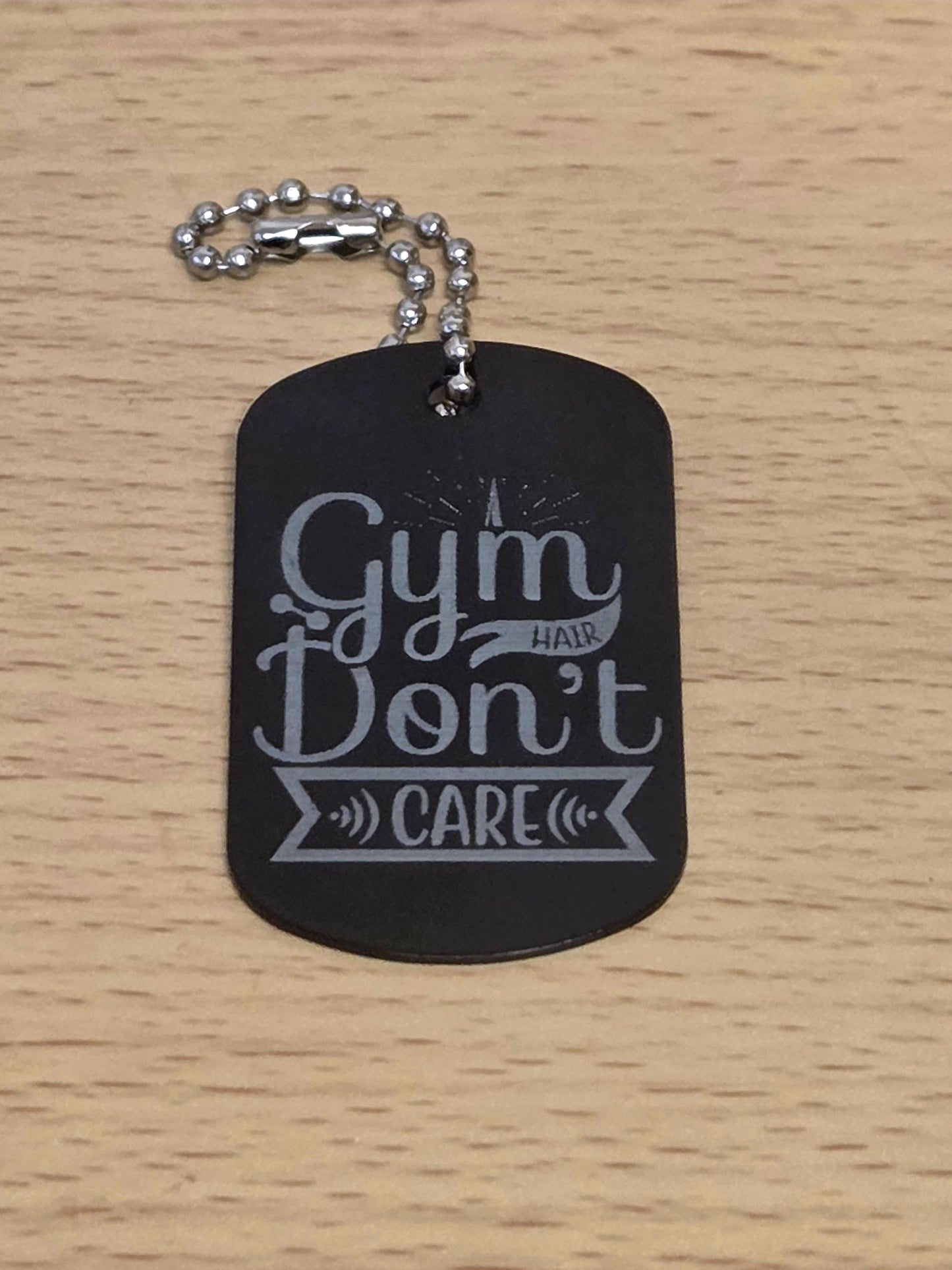 Personalized Gym Dog Tags | Custom Engraved Metal | Motivational Fitness Tags