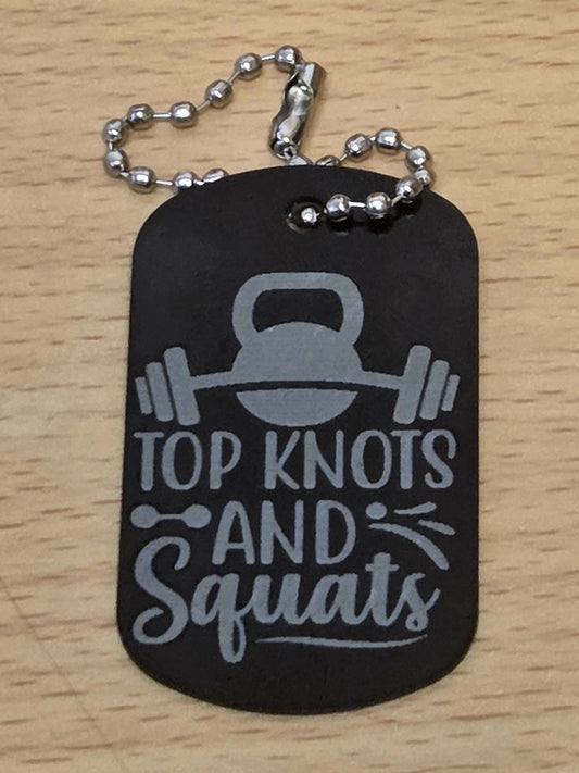 Personalized Gym Dog Tags | Custom Engraved Metal | Motivational Fitness Tags