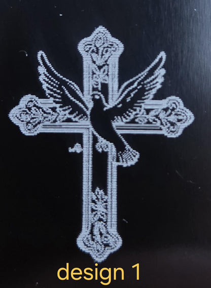 First Communion Gift, Engraved Cross Dog Tag, Personalized Name and Date, Confirmation Keepsake